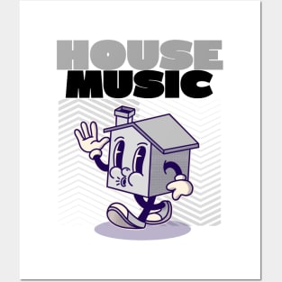 HOUSE MUSIC  - Character (Grey/black) Posters and Art